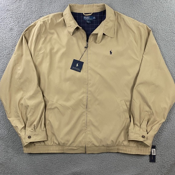 Polo Ralph Lauren Bi Swing Jacket Mens 4XLT Lined Windbreaker Tan